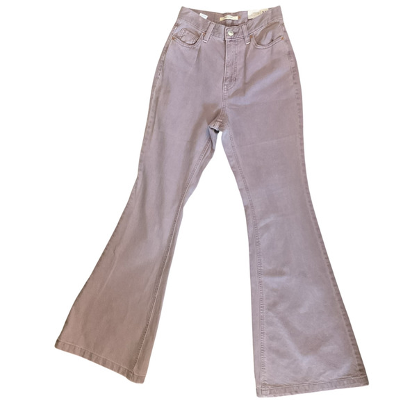 PacSun Denim - PacSun Women’s High Rise Flare Jeans Purple Size 25 42” Inseam NWT Y2K Retro